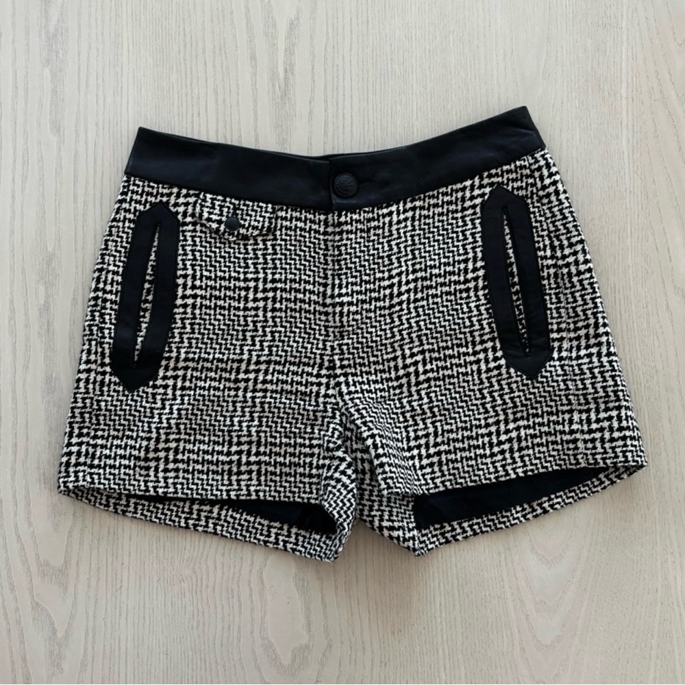 Rag & Bone Black and White Women's Tweed Shorts